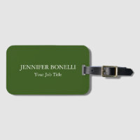 Personalized minimalist forest green customized