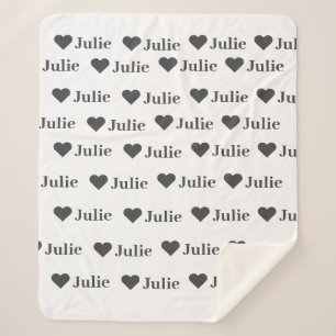 Personalized Minimalist Heart Blanket
