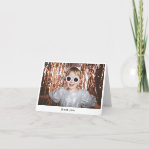 Personalized Minimalist Instant Photo Style Simple Thank You Card