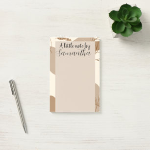 Personalized minimalist lineart flowers post-it notes