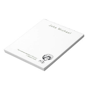Personalized Minimalist Lineart  Notepad