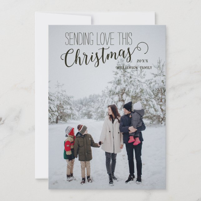 Personalized Minimalist Merry Christmas Card (Front)
