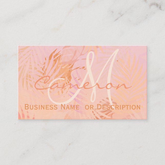 Personalized Minimalist Modern Peach Fuzz  Business Card (Front)