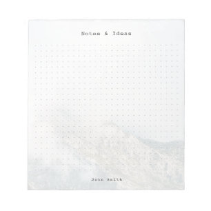 Personalized Minimalist Mountain Dot Grid Notepad