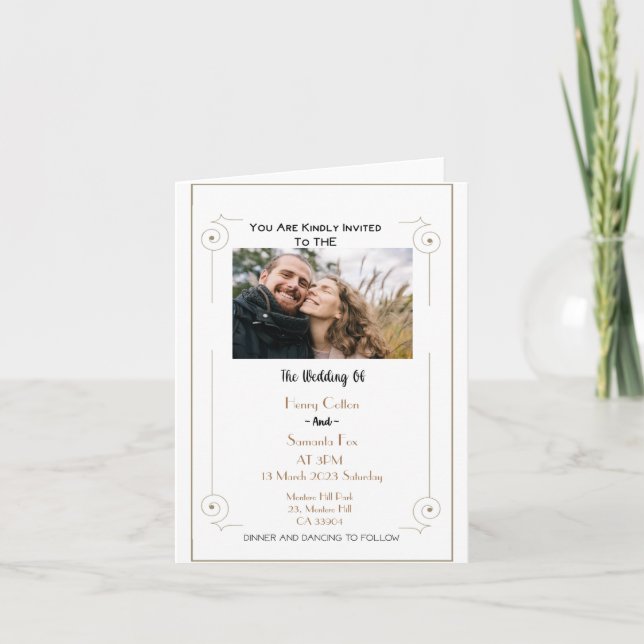 Personalized Minimalist Photo Invitation (Front)