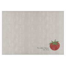 Personalized Minimalist Red Tomato Family Kitchen