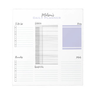 Personalized Minimalist Schedule Daily Planner Notepad