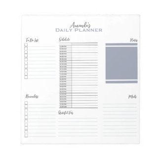 Personalized Minimalist Schedule Daily Planner Notepad
