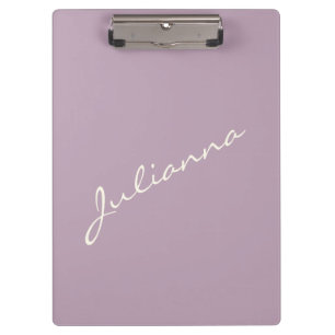 Personalized Minimalist Script Name Lavender Clipboard
