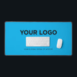 Personalized Minimalist Simple Logo and Text Desk Mat<br><div class="desc">Personalized Minimalist Simple Logo and Text light blue or any colour Desk Mat Enhance your company workspace using our ergonomic and minimalist Business Logo Desk Mat. This stylish, modern and professional desk mat allows you to personalize your employee office in a unique way. Add corporate logo, name, profession, or any...</div>