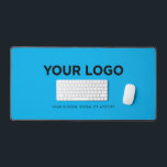 Personalized Minimalist Simple Logo and Text Desk Mat<br><div class="desc">Personalized Minimalist Simple Logo and Text light blue or any colour Desk Mat Enhance your company workspace using our ergonomic and minimalist Business Logo Desk Mat. This stylish, modern and professional desk mat allows you to personalize your employee office in a unique way. Add corporate logo, name, profession, or any...</div>