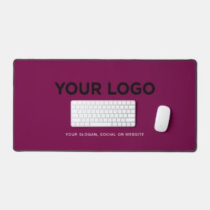 Personalized Minimalist Simple Logo and Text Desk Mat