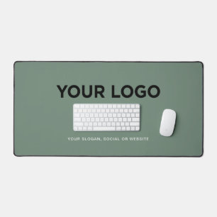 Personalized Minimalist Simple Logo and Text Desk Mat