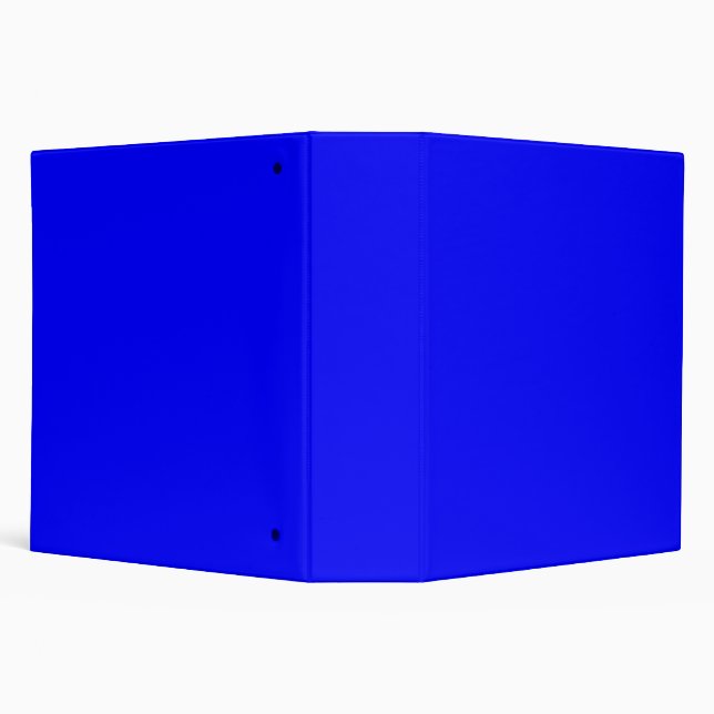 Personalized Minimalist Solid Blue Office Docs Binder (Background)