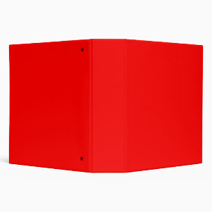 Personalized Minimalist Solid Red Office Docs Binder