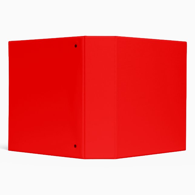 Personalized Minimalist Solid Red Office Docs Binder (Background)