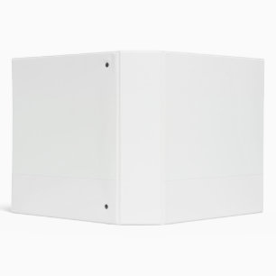 Personalized Minimalist Solid White Office Docs Binder