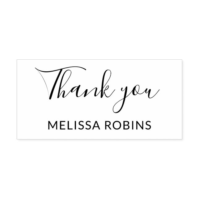 Personalized Minimalist Thank you Self-inking Stamp (Design)