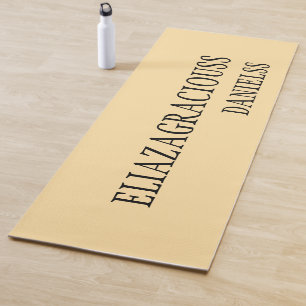 Personalized Minimalist Yoga Mat with Cute Name