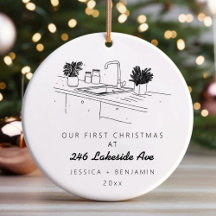 Personalized Minimalistic New Apartment Christmas