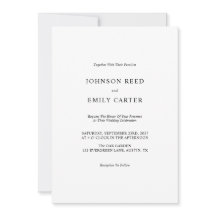 Personalized Minimalistic Wedding Invitation Card