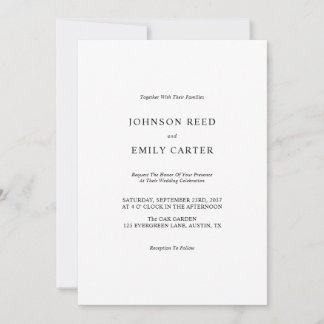 Personalized Minimalistic Wedding Invitation Card