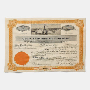 Personalized Mining Stock Kitchen Towel
