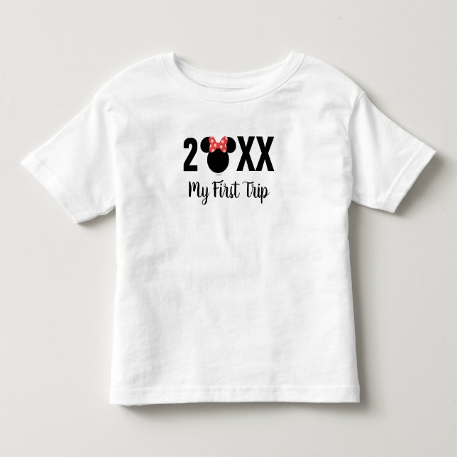 Personalized Minnie Mouse | My First Trip T-Shirt (Front)