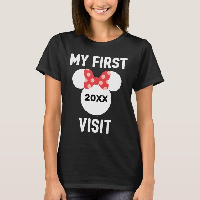 Personalized Minnie Mouse My First Visit T-Shirt (Front)