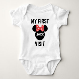 Personalized Minnie Mouse My First Visit T-Shirt Baby Bodysuit
