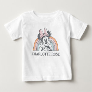 Personalized Minnie Mouse Rainbow Baby T-Shirt