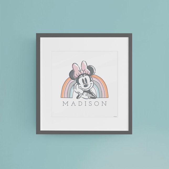 Personalized - Minnie Mouse Rainbow Poster (Creator Uploaded)
