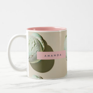 Personalized Mint Chip Ice Cream Two-Tone Coffee Mug