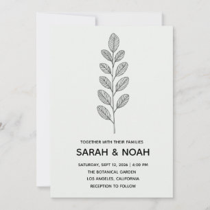 Personalized Mint Green Botanical Wedding Invitati Invitation