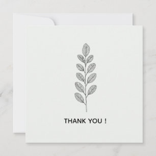 Personalized Mint Green Botanical Wedding Invitati Thank You Card