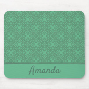 Personalized mint green pattern mouse pad