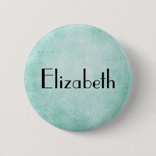 Personalized Mint Green Vintage paper texture 2 Inch Round Button