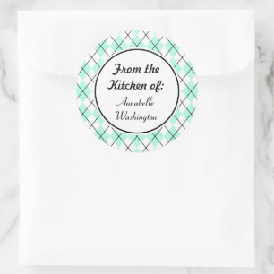 Personalized Mint Kitchen Stickers
