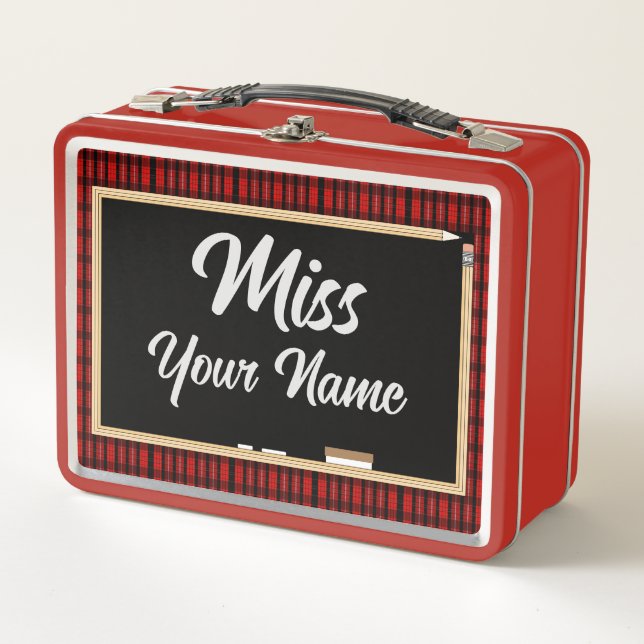 Personalized Miss (Mr./ Mrs.) Chalk-Style Lunchbox (Front)