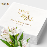Personalized Miss to Mrs. Foil Bridal Shower