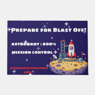 Personalized Mission Control Space Kids Rug