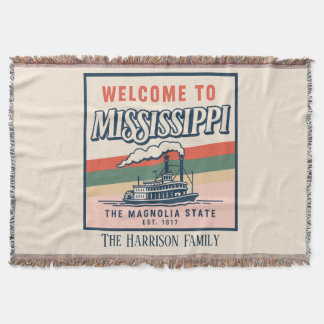 Personalized Mississippi Throw Blanket