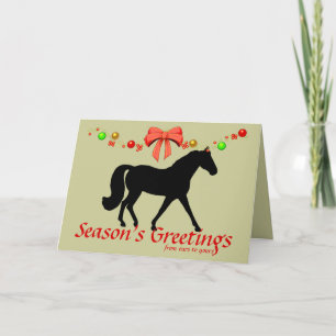 Personalized Missouri Fox Trotter Christmas Holiday Card