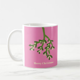 Personalized Mistletoe Christmas Coffee Mug