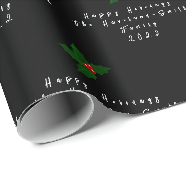 Personalized Mistletoe Gift Wrap HAMbyWG (Roll Corner)