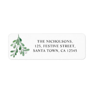 Personalized Mistletoe Return Address