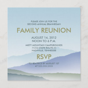 Personalized Misty Mountain Family Reunion Invites