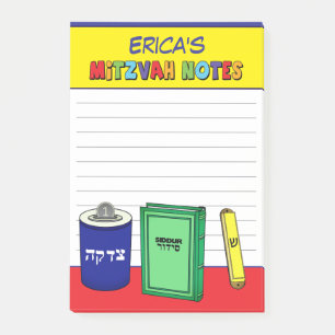 Personalized Mitzvah Items - Yellow Post-it Notes