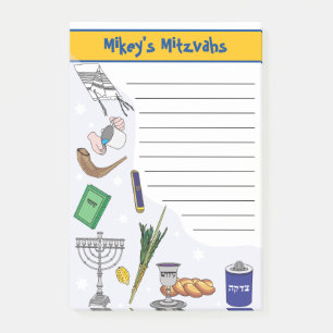 Personalized Mitzvah Notes - Post-It -Style 1