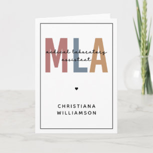 Personalized MLA Medical Laboratory Assistant Card